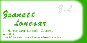 zsanett loncsar business card