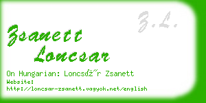 zsanett loncsar business card